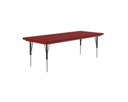 Blow Molded Plastic Adjustable Activity Table 30" wide x 60" long