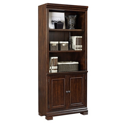 Five Shelf Bookcase with Doors - 75.5"H