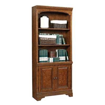 Highland Five Shelf Bookcase with Doors - 78"H