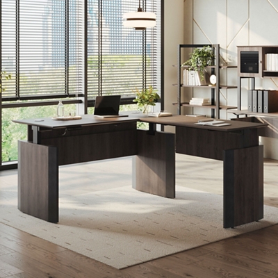 l D レフティ Statesman Compact L-Shaped Desk with Left Return - 65