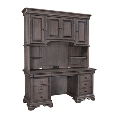 Kensley Credenza Desk w/ Hutch - 68"W x 24"D