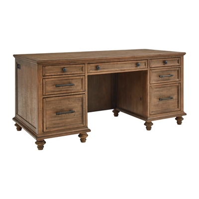 Barrington Executive Double Pedestal Desk - 66"W x 30"D