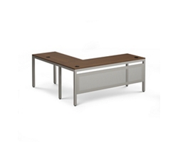 At Work Reversible L-Shaped Desk with Modesty Panel - 72