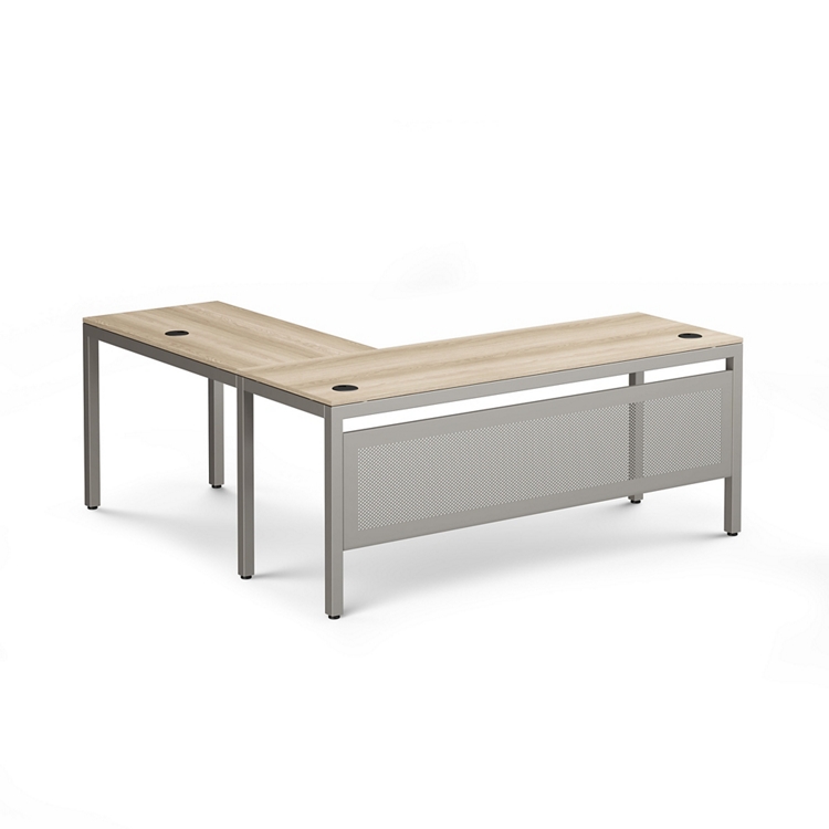 At Work Reversible L-Shaped Desk with Modesty Panel - 72