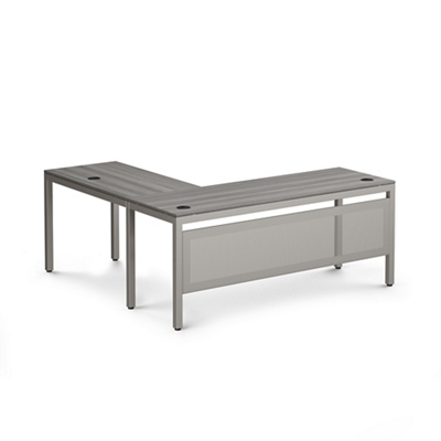 At Work Reversible L-Shaped Desk with Modesty Panel - 60