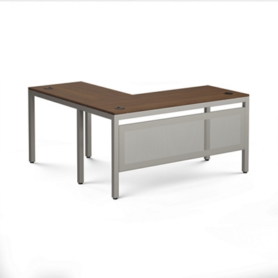 At Work Reversible L-Shaped Desk with Modesty Panel - 72
