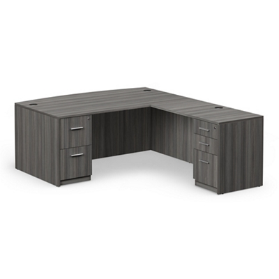 NH×SW . SOLO TABLE① At Work Reversible Bowfront L-Shaped Desk - 71