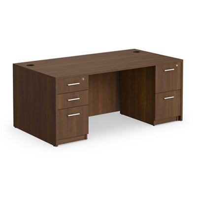 At Work Double Pedestal Desk - 66