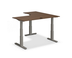 Rivet Height Adjustable L-Shaped Standing Desk - 72”Wx72”D