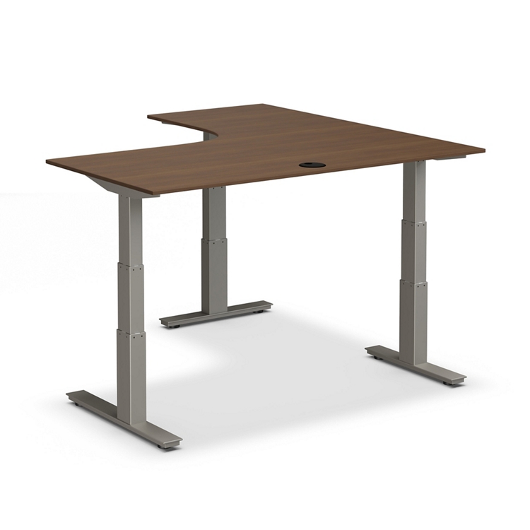At Work Height Adjustable Left L-Shaped Standing Desk - 60