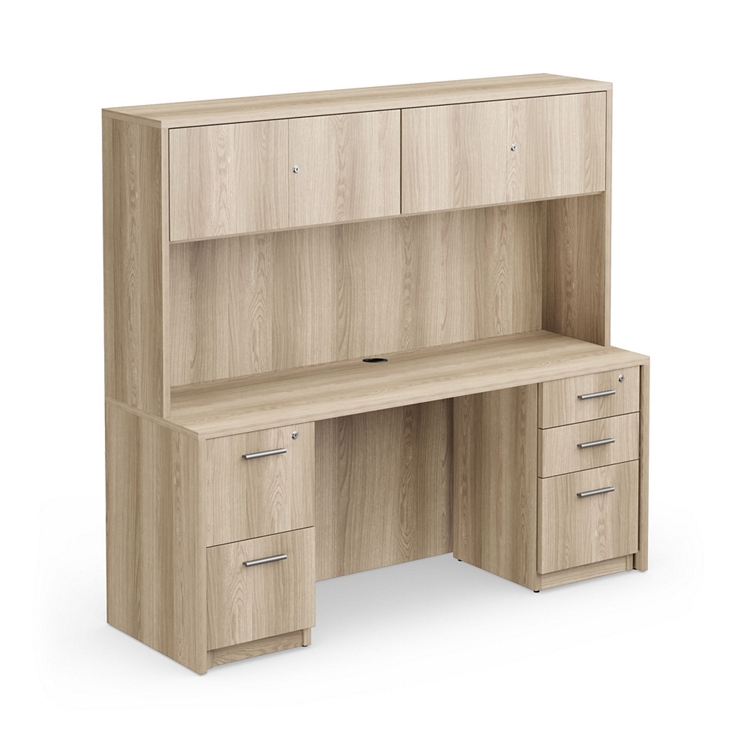 At Work Credenza and Hutch Set 71