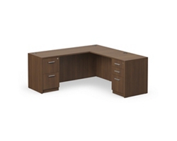 At Work Reversible Bowfront L-Shaped Desk - 71