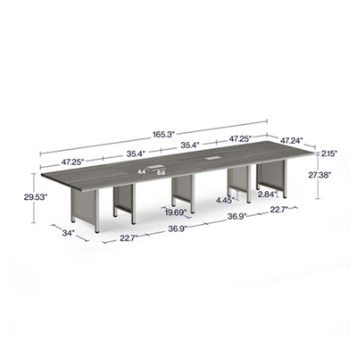 At Work 14' Expandable Conference Table - 166