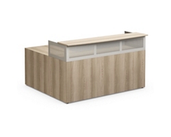 At Work Reversible Bowfront L-Shaped Desk - 71