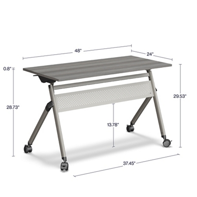 At Work Flip Top Training Table 48