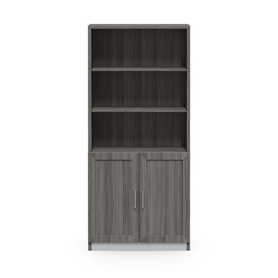 At Work 5 Shelf Bookcase with Doors - 32
