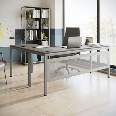 At Work Reversible L-Shaped Desk with Modesty Panel - 72