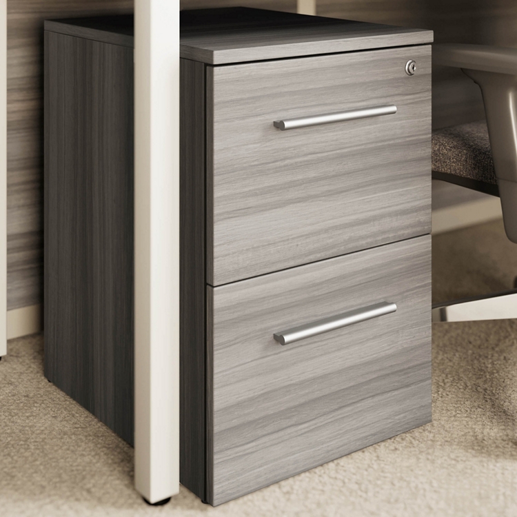 At Work 2 Drawer File Pedestal - 16