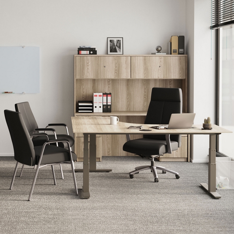 At Work Faux Leather High-Back Executive Office Chair