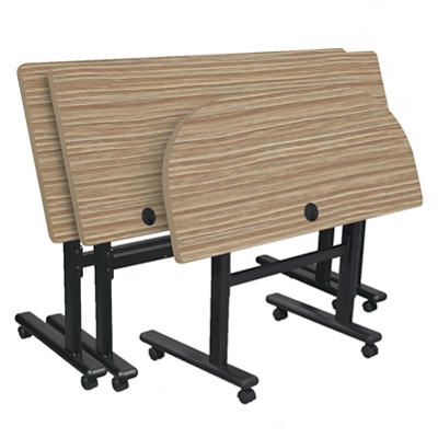 Height Adjustable Flippers Half Moon Mobile Flipper Table - 48