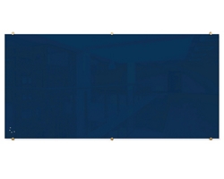 Magnetic Glass Board  with Brass Mounts 4'H x 8'W