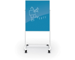 Mobile Magnetic Glass Board 3'W x 4'H