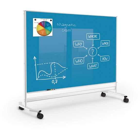 Visionary Mobile Magnetic Glass Board 6Wx4H