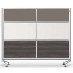 Divvy Mobile Room Divider with Whiteboard - 73"H x 76"W