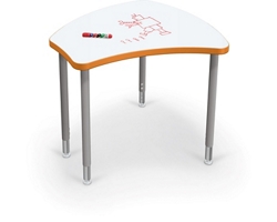 Adjustable Height Whiteboard Desk - 30"W