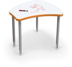 Adjustable Height Whiteboard Desk - 30"W