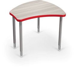 Adjustable Height Desk with Colored Edge Banding - 35"W
