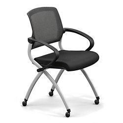 Nex Polyurethane Nesting Chair with Arm and Mesh Back