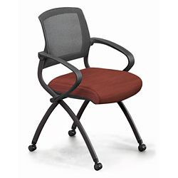 Nex Fabric Nesting Chair with Arm and Mesh Back