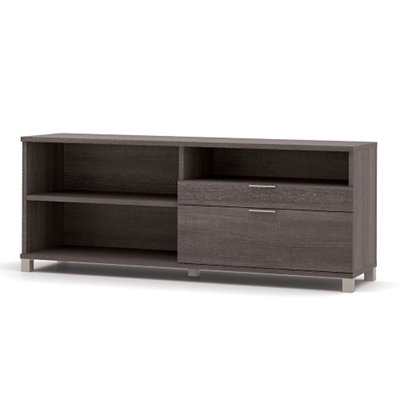 Pro Linea Credenza with Open Storage and File Drawer - 71"W