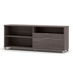 Pro Linea Credenza with Open Storage and File Drawer - 71"W