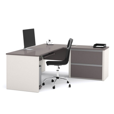 Connexion Reversible L-Shaped Desk with File Storage - 71"W