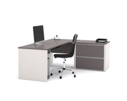 Connexion Reversible L-Shaped Desk with File Storage - 71"W