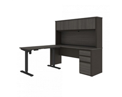 Prestige Plus Reversible L-Shaped Desk with Adjustable Height Return