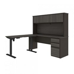 Prestige Plus Reversible L-Shaped Desk with Adjustable Height Return