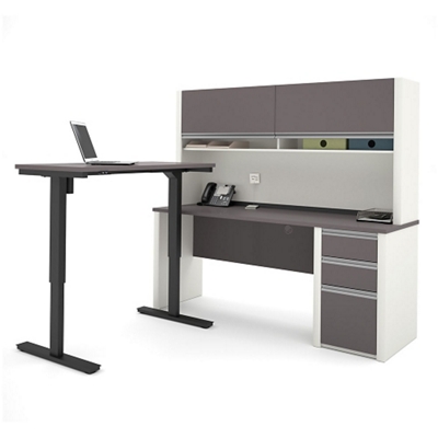 District Reversible Height-Adjustable L-Shaped Desk by NBF