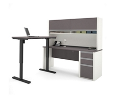 Connexion Reversible L-Shaped Desk with Adjustable Height Return