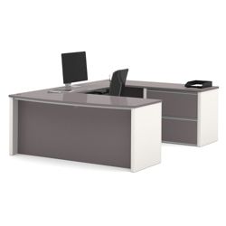 Connexion Executive U-Shaped Desk with File Storage and Wire Management