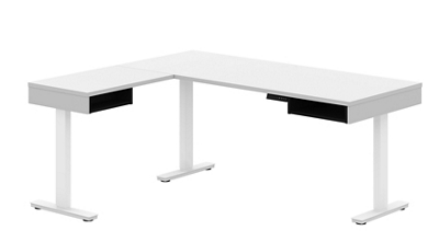 Pro Vega Reversible L-Desk with Motorized Adjustable Height Controls