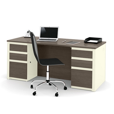 Office table best sale double chair