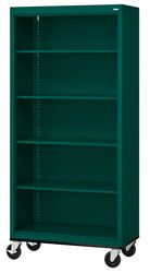 Mobile Five Shelf Bookcase - 78"H