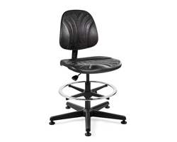 Armless Polyurethane Stool with Footring- 21"-31"H