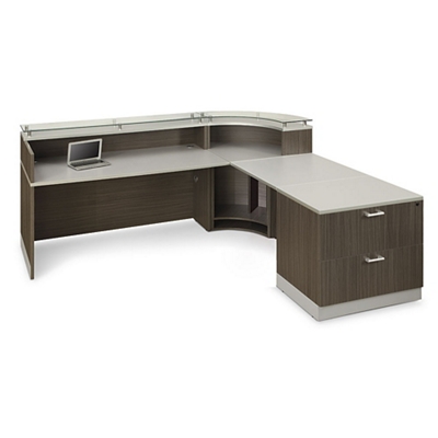 Esquire Curved Reception Station With Ada Return And File By Nbf