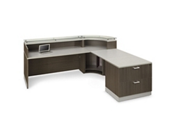Esquire Curved Reception Station with ADA Return and File