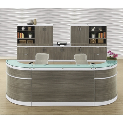 Esquire glass deals top reception desk