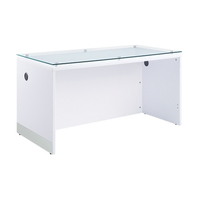 Esquire Glass Top Executive Desk - 60”Wx30”D
